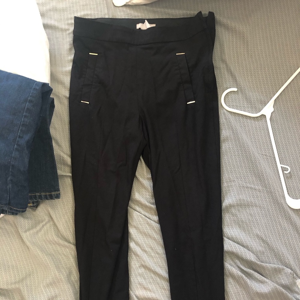Black straight cut pants